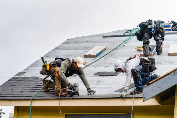 Professional Gutter Installation technician working in Brooklyn, OH